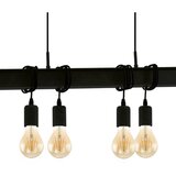 Eglo 43712 - visilica na sajli townshend 6xE27/60W/230V crna | Eponuda.com