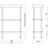 noo.ma Crni metalni regal na kotačima 60x97x30 cm Nolle – | shoptok.hr