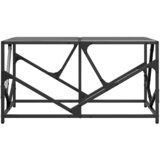  Stolić za kavu s crnom staklenom površinom 78,5x40x41 cm čelik | shoptok.hr