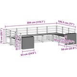  Set vanjskih sofa 9 kom. Prirodna | shoptok.hr