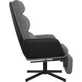  Stol za sproščanje z oporo za noge svetlo sivo blago, (20934934) | Shoptok.si