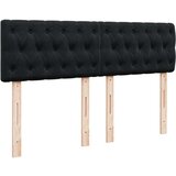 vidaXL Box spring postelja z vzmetnico črna 140x200 cm žamet | Shoptok.si