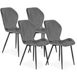Modern Home trpezarijske stolice set 4 kom velour siva Cene