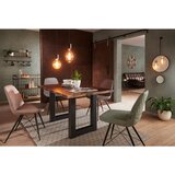 CARRYHOME stol, kovina, tekstil rjava, črna | Shoptok.si