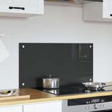 vidaXL Kuhinjska obloga Temno siva Kaljeno steklo 80 x 40 x 0.6 cm | Shoptok.si