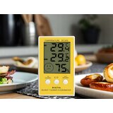 Digitalni LCD termometar higrometar vanjska sonda žuta | shoptok.hr