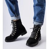 Gemre Black eco-suede ankle boots Hayed | ePonuda.com