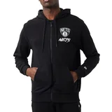 muška Brooklyn Nets Script Graphic Zip majica sa kapuljačom