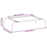 vidaXL dvignjena pasja postelja siva 110x65x20 cm tekstilen in jeklo | Shoptok.si