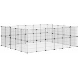  Kavez za ljubimce s 44 panela i vratima crni 35 x 35 cm čelični | shoptok.hr