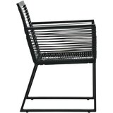  Zunanja jedilna garnitura 7-delna PVC ratan črna, (20598149) | Shoptok.si