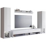 P & B Dnevni Regal Amadeo 2, Bela, Visoki Sijaj, 4-Delno | Shoptok.si