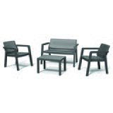 Keter Baštenski set Emilly Patio bez jastuka, grafit - DELHAIZE CU 246589 | ePonuda.com
