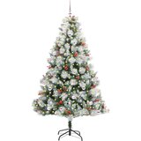  Umjetno božićno drvce S LED lampica Zelena i bijela 240 cm | shoptok.hr