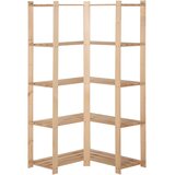  Kutni stalak za pohranu 5 razina 80x28,5x170cm masivna borovina | shoptok.hr