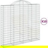  Lučne gabionske košare 10kom 200x50x180/200cm pocinčano željezo | shoptok.hr