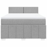  Krevet s oprugama i madracem svjetlosivi 140x190 cm od tkanine | shoptok.hr