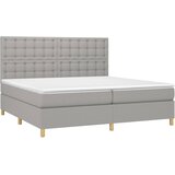  box spring s madracem LED svjetlosivi 200x200 cm tkanina | shoptok.hr