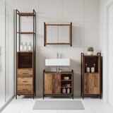  Set ormarića za kupaonicu 4 kom. Staro drvo 40 x 36 x 200,5 cm | shoptok.hr