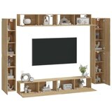  Komplet TV omaric 8-delni sonoma hrast konstruiran les, (20914546) | Shoptok.si