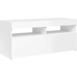 vidaXL TV omarica z LED lučkami visok sijaj bela 90x35x40 cm | Shoptok.si