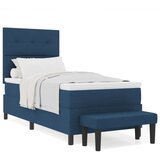  Kutni Krevet s Madracem i Klupicom Plava 90x190 cm Tkanina | shoptok.hr