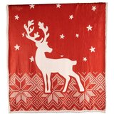 Tiseco Home Studio Crvena deka s božićnim motivom od sherpa flisa 130x150 cm – Cijene