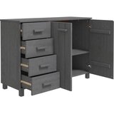  Komoda HAMAR tamnosiva 113 x 40 x 80 cm od masivne borovine | Eponuda.com