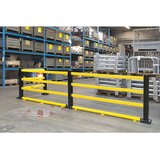 Black Bull Hibridna ograja za zaščito pred trki ŠxV 100 x 1040 mm, sredinski stebrič za uporabo v prostorih in na prostem | Shoptok.si