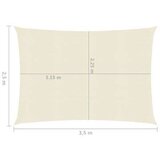  Jedro za zaštitu od sunca 160 g/m² krem 2 5 x 3 5 m HDPE | shoptok.hr