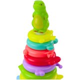  Edukativna piramida za slaganje sa naljepnicama za ukrašavanje - dinosaur | shoptok.hr