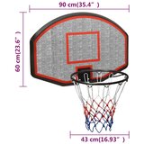 Košarkaška ploča crna 90 x 60 x 2 cm od polietilena | Eponuda.com