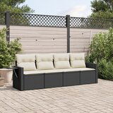 vidaXL 4-dijelni set vrtnih sofa od poliratana s jastucima crni | shoptok.hr