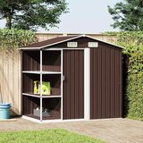  Vrtna kućica sa stalkom smeđa 205 x 130 x 183 cm željezna | shoptok.hr