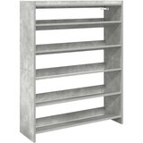  Stalak za cipele boja betona 80x25x100 cm konstruirano drvo | shoptok.hr
