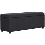 vidaXL klupa s pretincem za pohranu 116 cm crna poliesterska Cijene