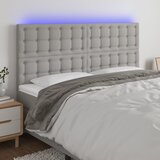  LED uzglavlje svjetlosivo 160x5x118/128 cm od tkanine | shoptok.hr
