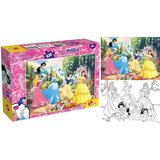 Lisciani Disney princeze 2 u 1 puzzle od 108 dijelova i bojanka 70x50 cm - Lisciani | shoptok.hr