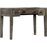  Pisalna miza črna 110x50x75 cm trden mangov les | Shoptok.si