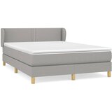 The Living Store Box spring postelja z vzmetnico svetlo siva 140x200 cm blago - Box Spring Postelja, (21520710) | Shoptok.si