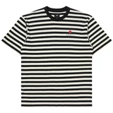 Edwin Majice & Polo majice Basic Stripe T-Shirt - Black/White Večbarvna
