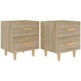 Maison Chic Dvo delni komplet Nočne omarice - Nočne mize sonoma hrast 40x35x47,5 cm, (21687299) | Shoptok.si