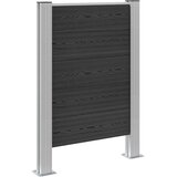  Ograja za koš za smeti Siva 85 x 12 x 115 cm Aluminij in WPC, (5000241879) | Shoptok.si