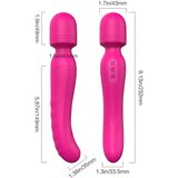 DREAMTOYS Vibes of Love Wand - punjivi, grijaći, masažni vibrator (ružičasti) | shoptok.hr