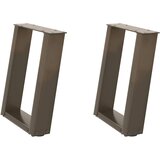 Noge za klub stolić U-oblik 2 kom Prirodni čelik 28 x (42-43) cm Čelik | shoptok.hr