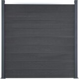  Set panela za ogradu sivi 180 x 186 cm WPC | shoptok.hr