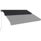  Tenda na ručno uvlačenje s LED svjetlima 450 x 300 cm antracit | shoptok.hr
