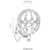 Opviq Vanjska zidna lampa BAP-68081-BSY-M2, IP65, E27, 34 cm, Crna | Eponuda.ba