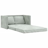 Maison Chic Talni Raztegljiv kavč - Raztegljivi divan 2 v 1 svetlo siv 122x204x55 cm žamet, (21729223) Cene