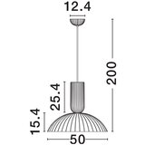 Nova Luce Bijela viseća svjetiljka od kamenine ø 50 cm Ammos – | shoptok.hr